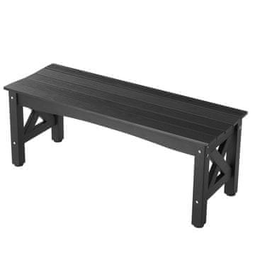 VEVOR Zunanja klop 113x40x43.5 cm črna