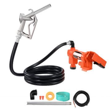 VEVOR Črpalka za prenos goriva 330x225x245 mm 12V 61 L/min ročna šoba