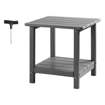 VEVOR Zunanja stranska mizica 450x380x440 mm siva