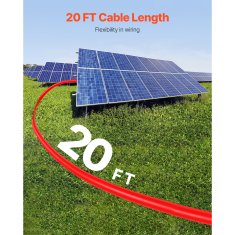 VEVOR Podaljšek sončne plošče 6.1 m 10AWG 1 par črno in rdeče