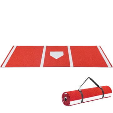 VEVOR Podloga za udarjanje baseballa 300x116 cm rdeča