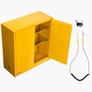 VEVOR Vnetljiv kabinet 109.2x46x118 cm rumene barve