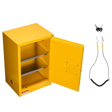 VEVOR Vnetljiv kabinet 59x46x90 cm rumene barve