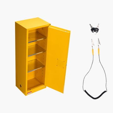 VEVOR Vnetljiv kabinet 59x46x165.1 cm rumene barve
