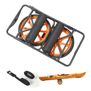VEVOR Voziček za kajak 770x495x425 mm, nosilnost 149.7 kg, črne barve