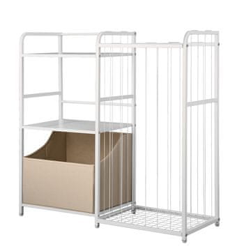 VEVOR Otroški knjižni regal in organizator za igrače 84.6x30x82 cm, bel