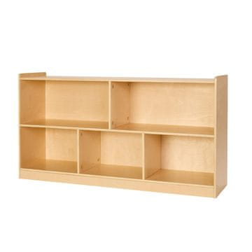 VEVOR Polica za knjige 114x30x61 cm rjava