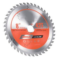 VEVOR Krožna žaga rezilo 203x203x2.2 mm 42 zob za rezanje lesa