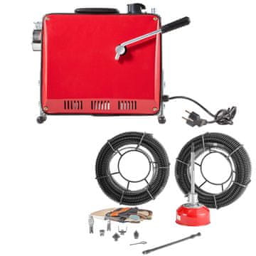VEVOR Električno čistilo za odtoke GQ-100C 370x165x335 mm rdeče