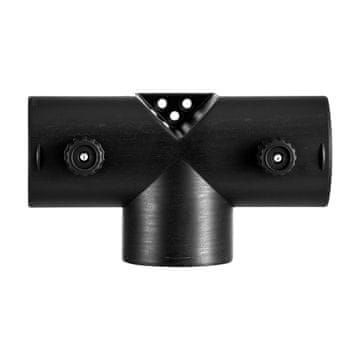 VEVOR Priključek za dovod zraka za dizelski grelec T-oblika 3-smerni zračni ventil 162x90x85 mm črn