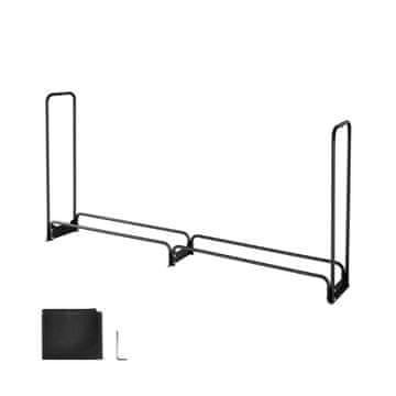 VEVOR Stojalo za drva 257x36x117 cm Črno