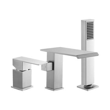 VEVOR Kopalna armatura 3 luknje slap s prho 22x19x9.8 cm srebrna