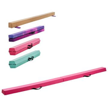 VEVOR Balance Beam zložljiv 233x15x6.2 cm roza