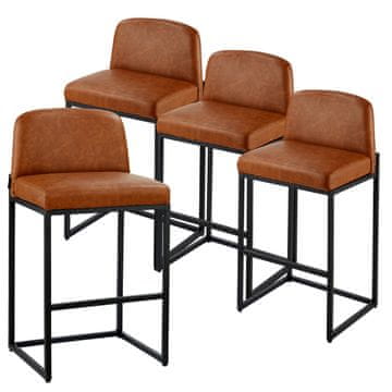VEVOR Set barskih stolov 495x460x925 mm rjave barve
