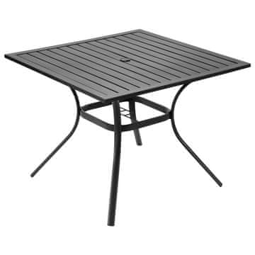 VEVOR Jedilna miza 94x94x73.5 cm Črna