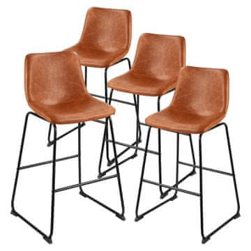 VEVOR Set barskih stolov 450x505x945 mm rjave barve