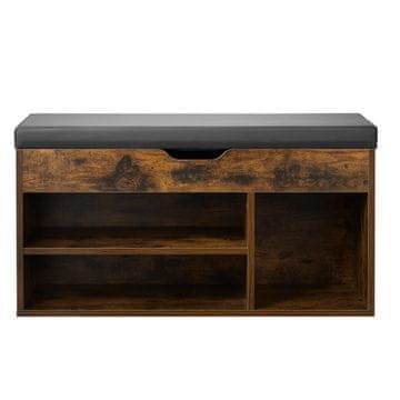 VEVOR Klop za čevlje z dvigalnim pokrovom, organizator za shranjevanje, 805x305x445 mm, rjav črn