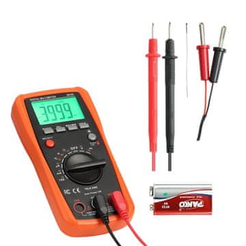 VEVOR Digitalni multimeter 4000 števec TRMS samodejno merjenje 168x85x38 mm