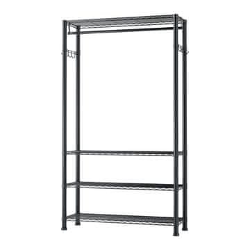 VEVOR Stojalo za oblačila 76.2x35.6x194 cm Črno