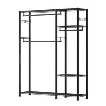 VEVOR Oblečni regal 6 nastavljivih nivojev 114x42x194 cm jekleni za shranjevanje