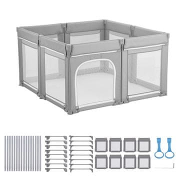 VEVOR Otroška ograja za igro 1200x1200 mm zložljiva za notranjo in zunanjo uporabo