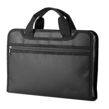 VEVOR Dokumentna torba večplastna, ognjevarna, vodoodporna organizator, 368x270x50 mm, črna