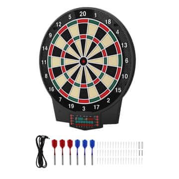 VEVOR Elektronski pikado 570x499x35 mm LCD točkovanje 43 igre 8 igralcev