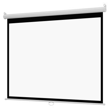 VEVOR Ročni navijalni projektorski zaslon 1565x1255x70 mm, bel
