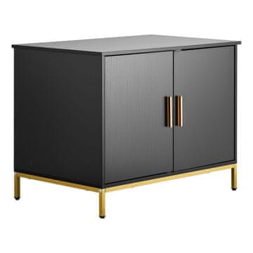 VEVOR Ohišje za mačji straniščni pesek 70x45x54.5 cm Črno