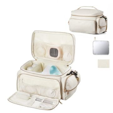 VEVOR Torba za prsno črpalko 35x25.5x21 cm bež