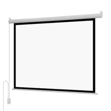 VEVOR Motorni električni projektorski zaslon 1710x70x1250 mm bel