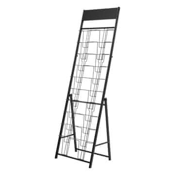 VEVOR Stojalo za brošure 490x333x1545 mm Črno