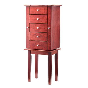 VEVOR Stojeca omara za nakit 39.1x15.4x11.8 in lesena barva