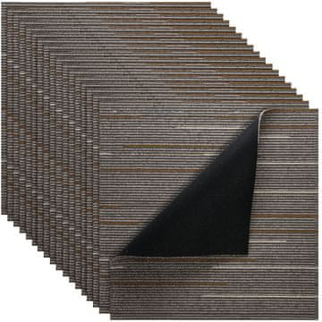 VEVOR Modularni preprožni kvadratni ploščice komplet preproge 61x61x0.6 cm temno rjava