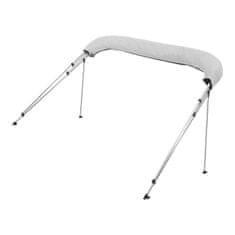VEVOR Bimini streha za čoln 4 loki 244x200x137 cm svetlo siva