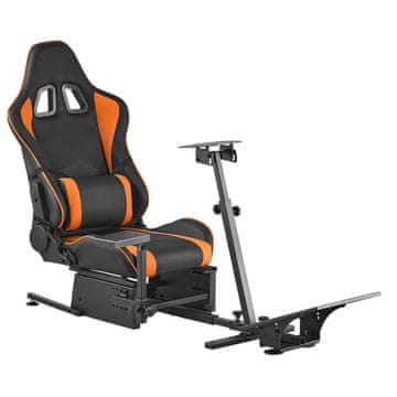 VEVOR Stojalo za dirkalni volan, simulator, 1530x685x1015 mm, črno