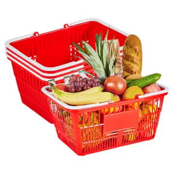 VEVOR Nakupovalna košara 21L 9.07 kg Rdeča