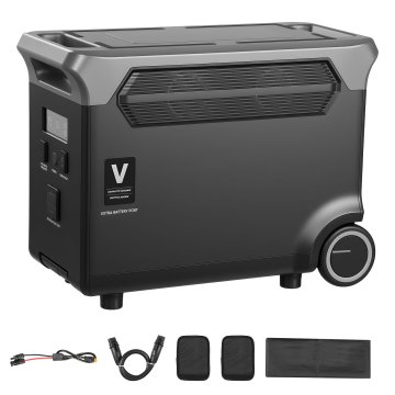 VEVOR Razširitvena baterija 3840Wh LiFePO4 609x294x457 mm Črna