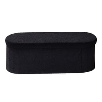 VEVOR Shranjevalna otomanska klop 1100x380x380 mm črna