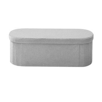 VEVOR Shranjevalna otomanska klop 1100x380x380 mm siva