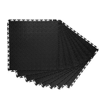 VEVOR Modularne povezljive ploščice za tla garaže 513x513x5 mm črne barve