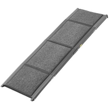 VEVOR Zložljiva pasja rampa 160x43.2 cm črna