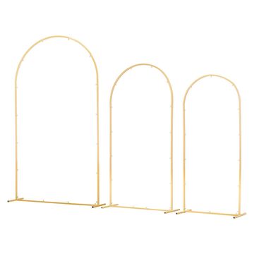 VEVOR Komplet stojala za ozadje lok 2.2x1.2 m 2x1 m 1.8x0.8 m zlata