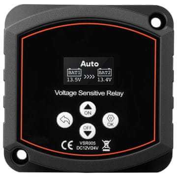 VEVOR Izolator baterije dvojni 12V 300 Amp ročni in samodejni VSR 90x90x80 mm črn