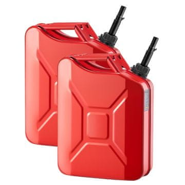 VEVOR Posoda za gorivo 20 L 36x18x51 cm Rdeča