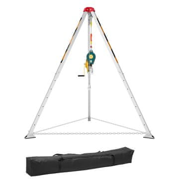 VEVOR Komplet reševalnega trinožnika 1670x1670x2185 mm Nastavljive noge 30 m kabel 544 kg vitel