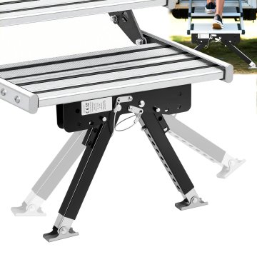 VEVOR Nastavek za stopala, višinsko nastavljiv, 585x30x78 mm, črn