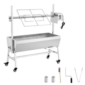 VEVOR Rotiseri žar 1135x442x1123 mm, nosilnost 60 kg, nerjaveče jeklo