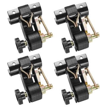 VEVOR Trakovi z zaponko za lestev, pritrditev na okroglo cev 47.6-50.8 mm, 38 mm x 2.25 m, črni
