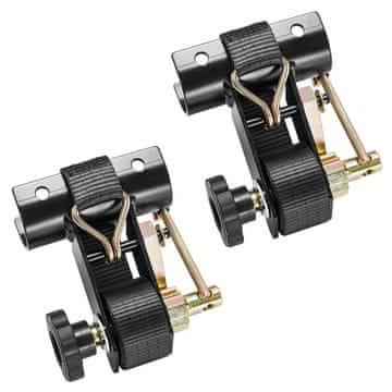 VEVOR Trakovi z zaponko za lestev, montaža na okroglo cev 47.6-50.8 mm, 38 mm x 2.25 m, črni